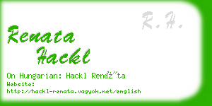 renata hackl business card